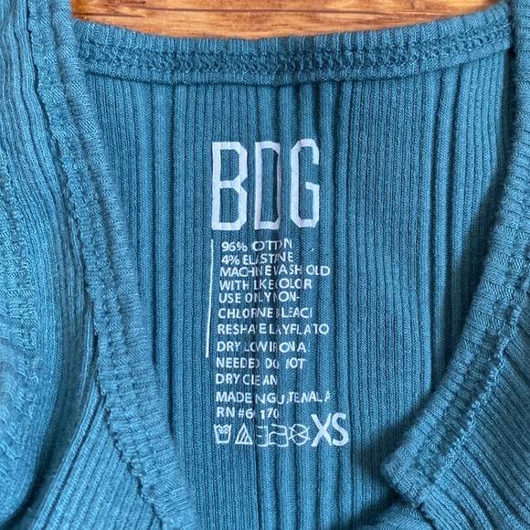 Pacsun Turquoise Crop Top Tank - Picture 3 of 4